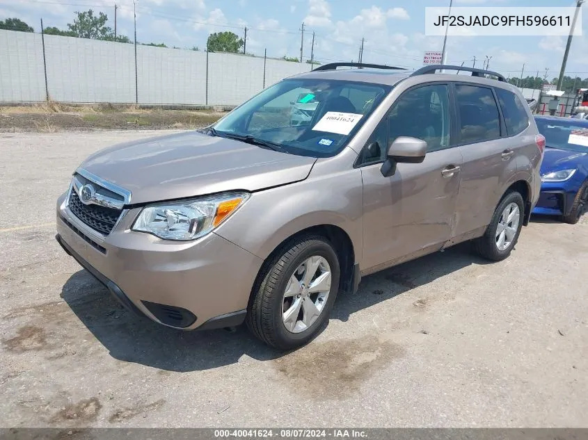 2015 Subaru Forester 2.5I Premium VIN: JF2SJADC9FH596611 Lot: 40041624