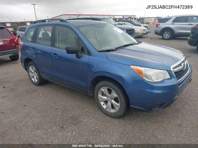 JF2SJABC2FH472389 2015 Subaru Forester 2.5I