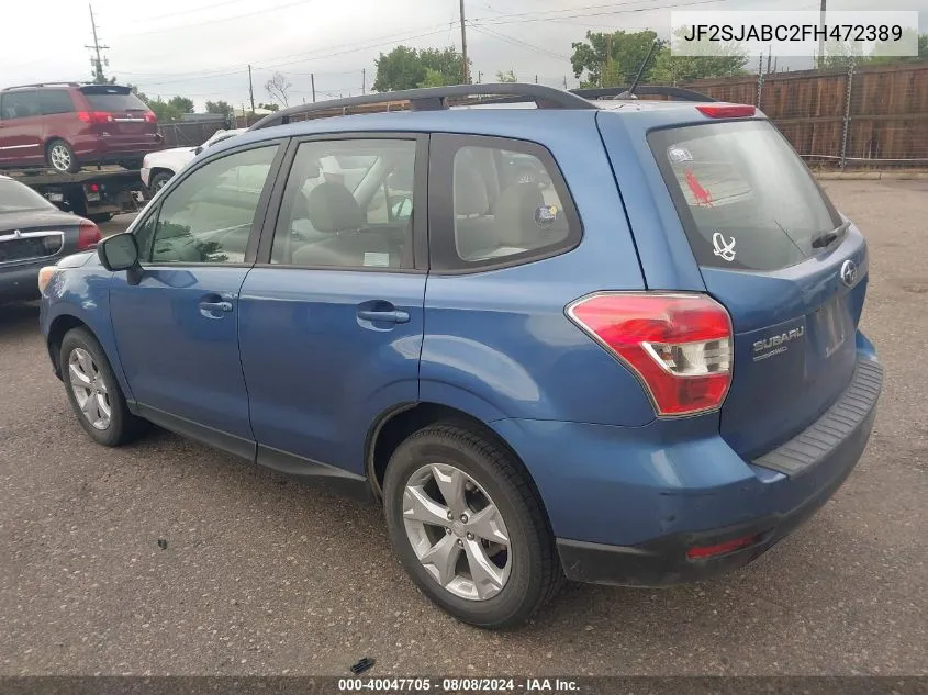 JF2SJABC2FH472389 2015 Subaru Forester 2.5I