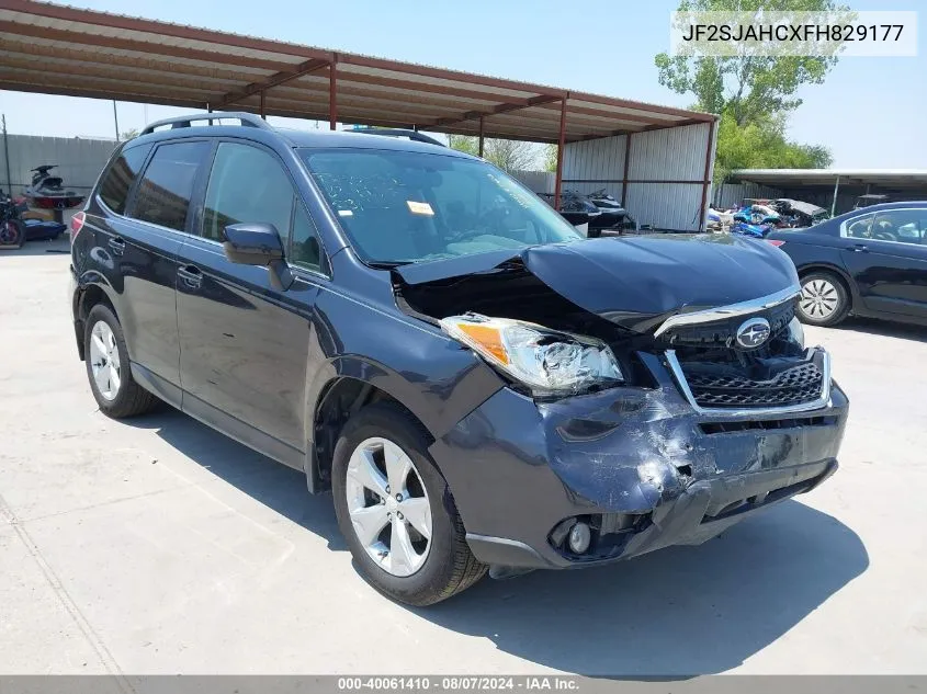 2015 Subaru Forester 2.5I Limited VIN: JF2SJAHCXFH829177 Lot: 40061410