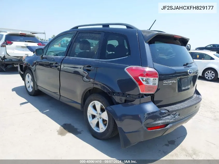 2015 Subaru Forester 2.5I Limited VIN: JF2SJAHCXFH829177 Lot: 40061410