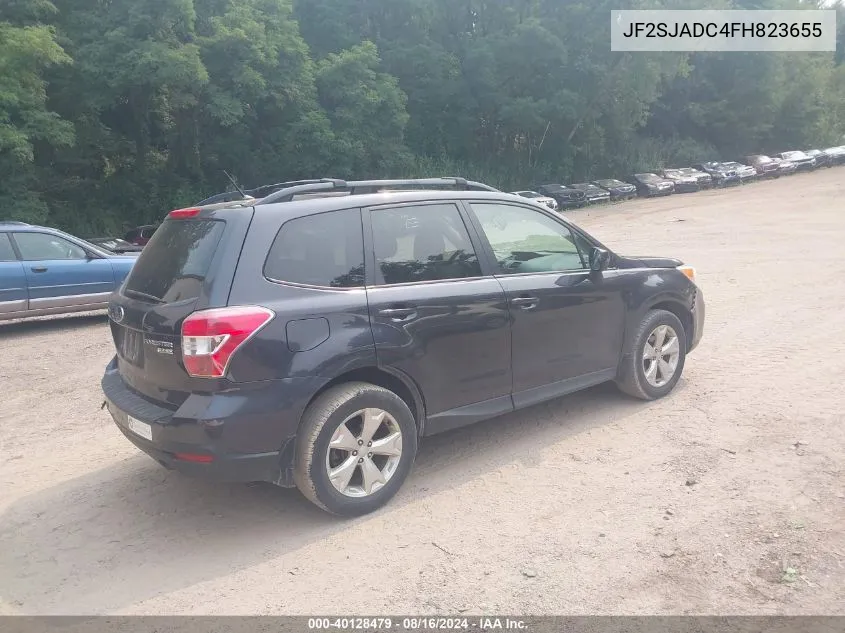 2015 Subaru Forester 2.5I Premium VIN: JF2SJADC4FH823655 Lot: 40128479