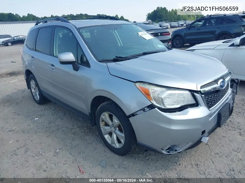 2015 Subaru Forester 2.5I Premium VIN: JF2SJADC1FH506559 Lot: 40135064