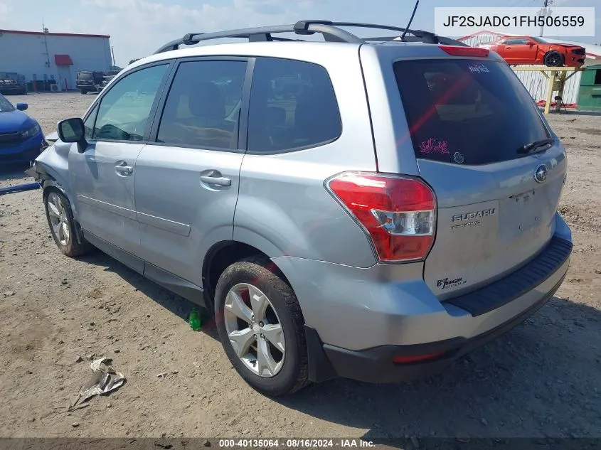 2015 Subaru Forester 2.5I Premium VIN: JF2SJADC1FH506559 Lot: 40135064