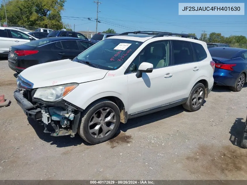 2015 Subaru Forester 2.5I Touring VIN: JF2SJAUC4FH401630 Lot: 40172629