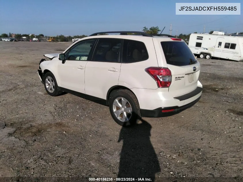 2015 Subaru Forester 2.5I Premium VIN: JF2SJADCXFH559485 Lot: 40186235