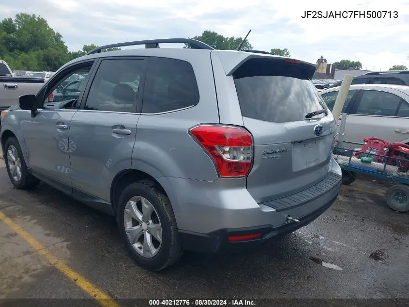 2015 Subaru Forester 2.5I Limited VIN: JF2SJAHC7FH500713 Lot: 40212776