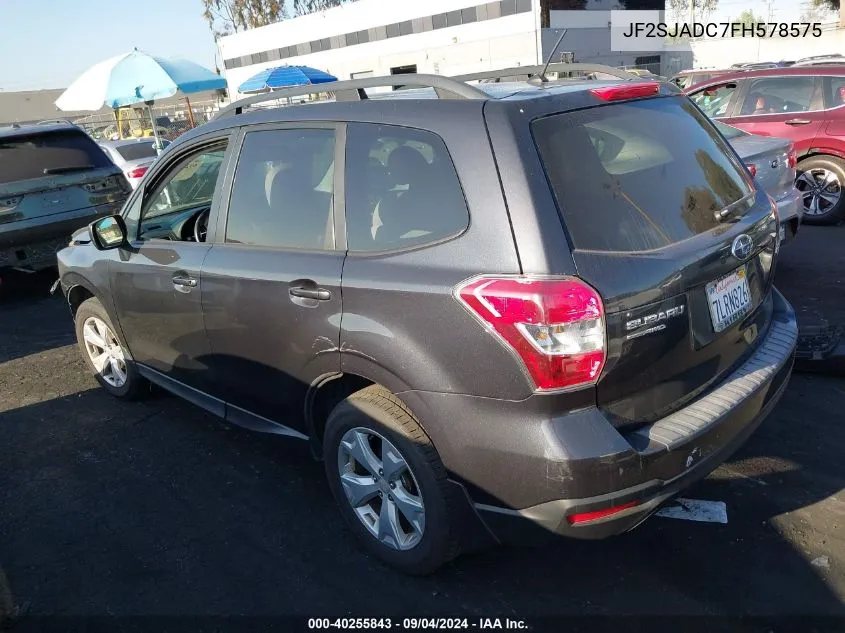 JF2SJADC7FH578575 2015 Subaru Forester 2.5I Premium