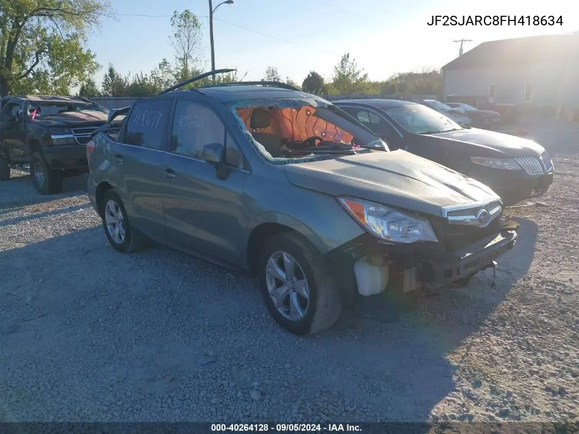 2015 Subaru Forester 2.5I Limited VIN: JF2SJARC8FH418634 Lot: 40264128