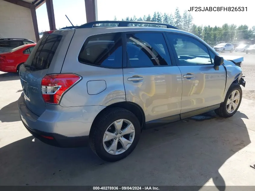 JF2SJABC8FH826531 2015 Subaru Forester 2.5I