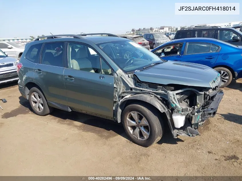 2015 Subaru Forester 2.5I Limited VIN: JF2SJARC0FH418014 Lot: 40282496