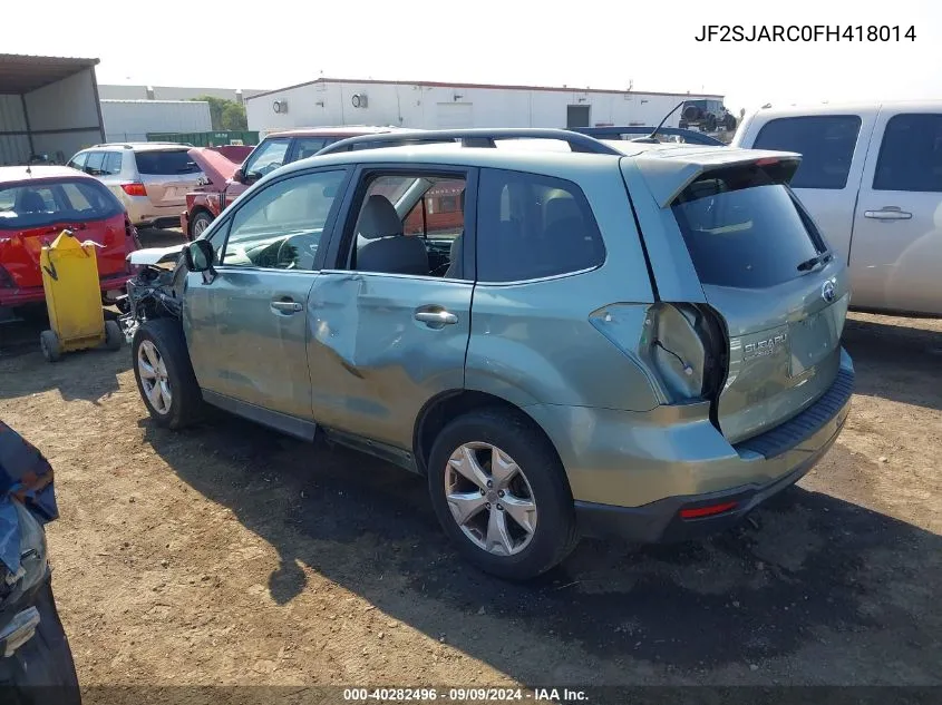 2015 Subaru Forester 2.5I Limited VIN: JF2SJARC0FH418014 Lot: 40282496