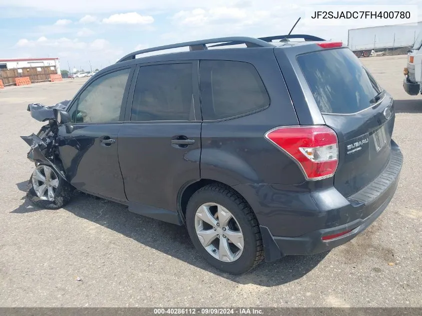 2015 Subaru Forester 2.5I Premium VIN: JF2SJADC7FH400780 Lot: 40286112