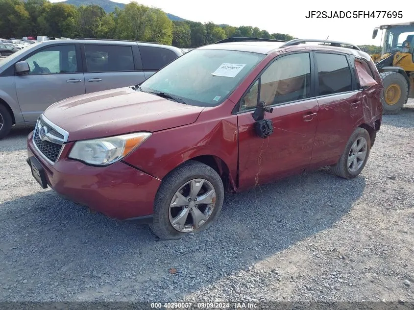 2015 Subaru Forester 2.5I Premium VIN: JF2SJADC5FH477695 Lot: 40290057