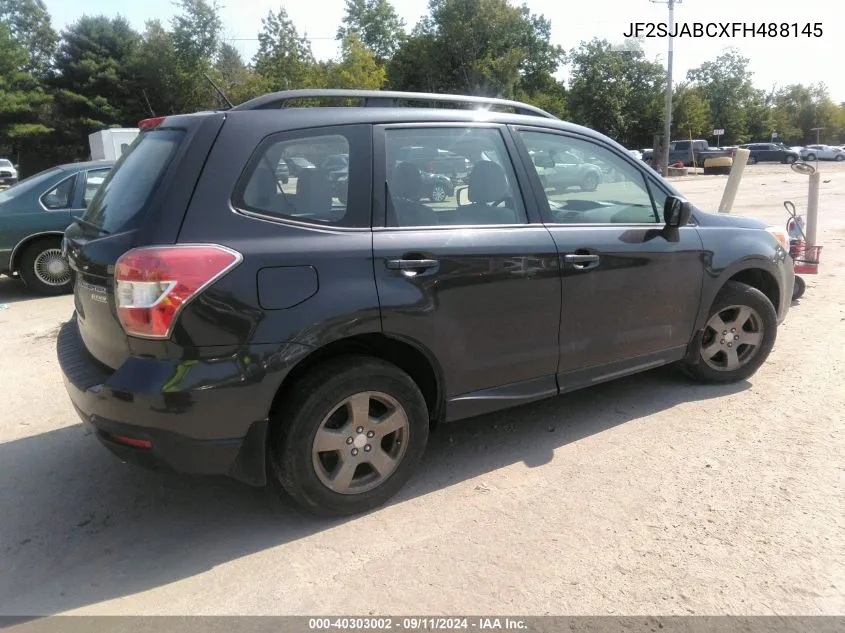 2015 Subaru Forester 2.5I VIN: JF2SJABCXFH488145 Lot: 40303002