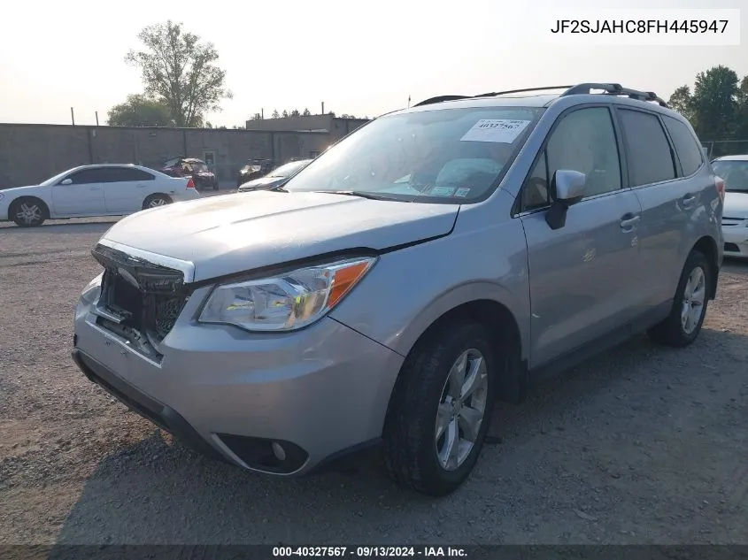 2015 Subaru Forester 2.5I Limited VIN: JF2SJAHC8FH445947 Lot: 40327567