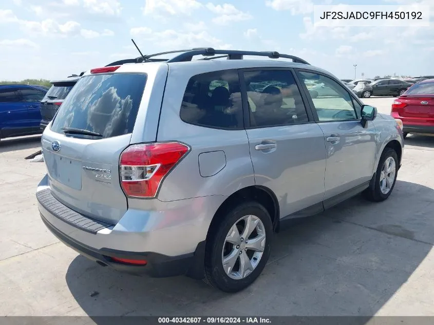 2015 Subaru Forester 2.5I Premium VIN: JF2SJADC9FH450192 Lot: 40342607