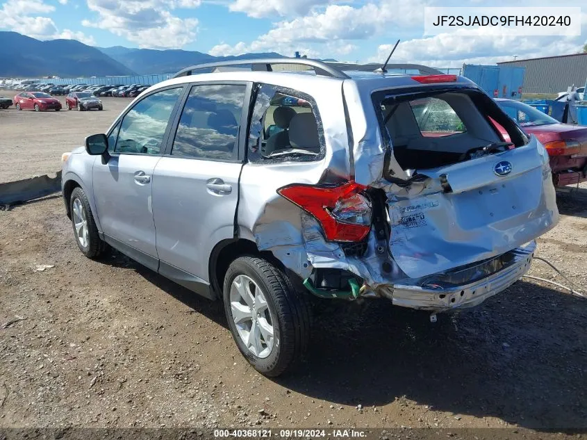 2015 Subaru Forester 2.5I Premium VIN: JF2SJADC9FH420240 Lot: 40368121