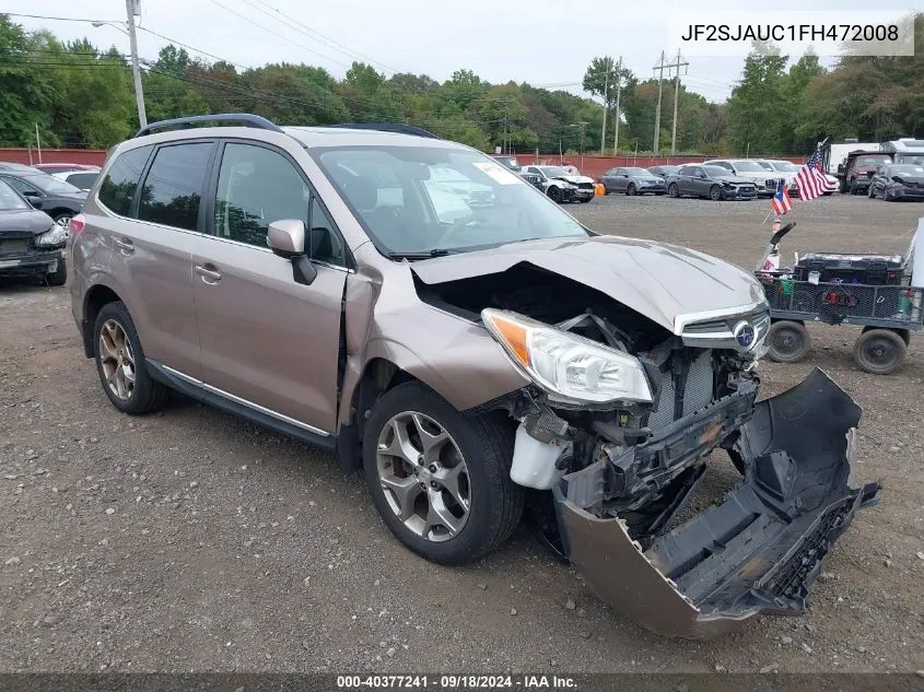 2015 Subaru Forester 2.5I Touring VIN: JF2SJAUC1FH472008 Lot: 40377241