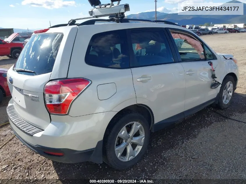 2015 Subaru Forester 2.5I Premium VIN: JF2SJAFC3FH434177 Lot: 40390930