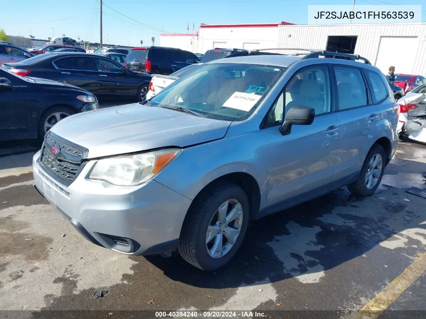 2015 Subaru Forester 2.5I VIN: JF2SJABC1FH563539 Lot: 40394240