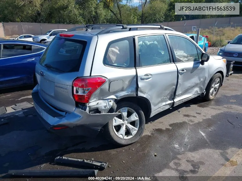 2015 Subaru Forester 2.5I VIN: JF2SJABC1FH563539 Lot: 40394240