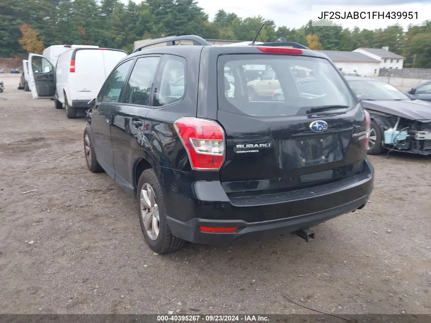 2015 Subaru Forester 2.5I VIN: JF2SJABC1FH439951 Lot: 40395267