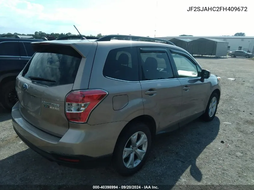 JF2SJAHC2FH409672 2015 Subaru Forester 2.5I Limited