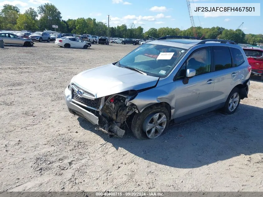 2015 Subaru Forester 2.5I Premium VIN: JF2SJAFC8FH467501 Lot: 40400715