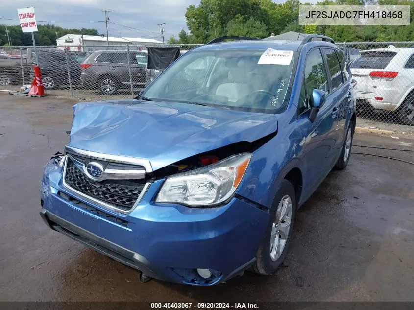 JF2SJADC7FH418468 2015 Subaru Forester 2.5I Premium