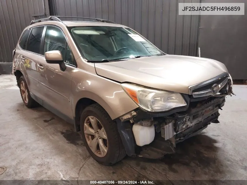 2015 Subaru Forester 2.5I Premium VIN: JF2SJADC5FH496859 Lot: 40407056