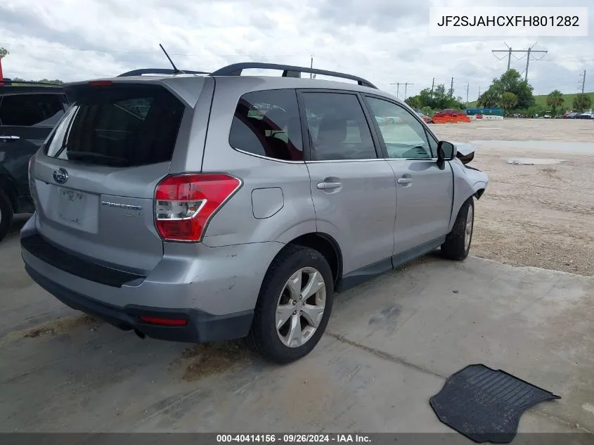 2015 Subaru Forester 2.5I Limited VIN: JF2SJAHCXFH801282 Lot: 40414156