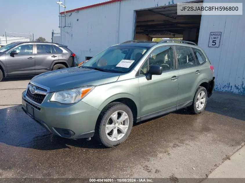 2015 Subaru Forester 2.5I VIN: JF2SJABC8FH596800 Lot: 40416091