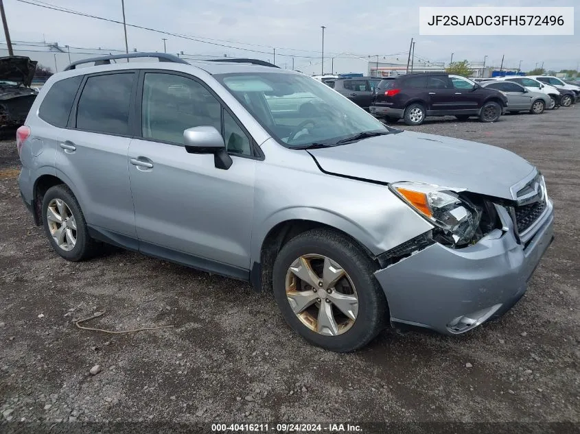 2015 Subaru Forester 2.5I Premium VIN: JF2SJADC3FH572496 Lot: 40416211