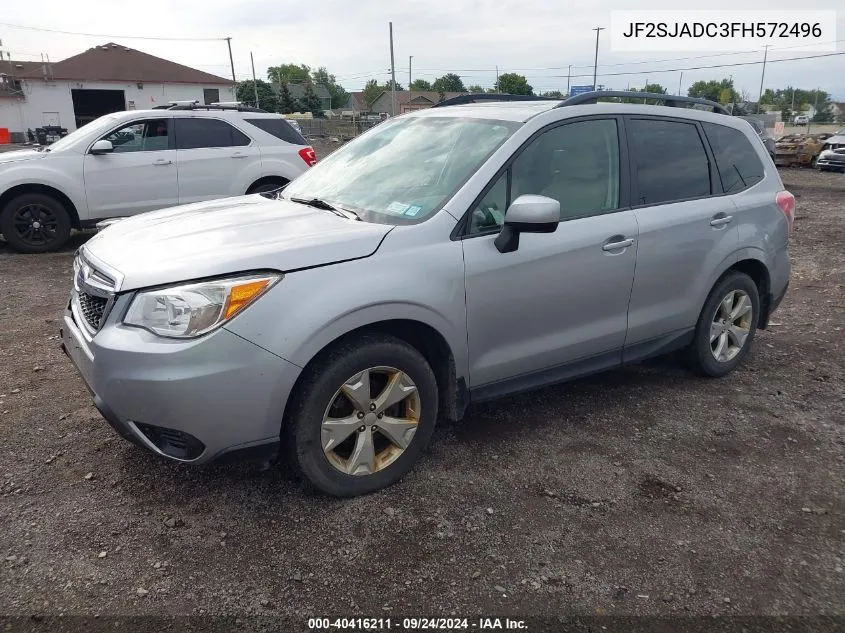 2015 Subaru Forester 2.5I Premium VIN: JF2SJADC3FH572496 Lot: 40416211