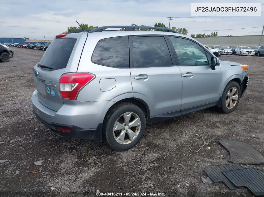 2015 Subaru Forester 2.5I Premium VIN: JF2SJADC3FH572496 Lot: 40416211