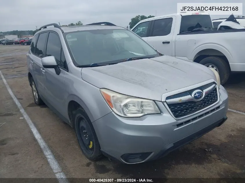 2015 Subaru Forester 2.5I Premium VIN: JF2SJADC4FH422168 Lot: 40425307