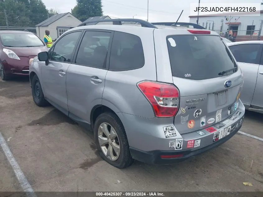 2015 Subaru Forester 2.5I Premium VIN: JF2SJADC4FH422168 Lot: 40425307