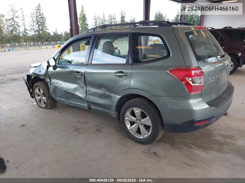 2015 Subaru Forester 2.5I VIN: JF2SJABC6FH466160 Lot: 40436129