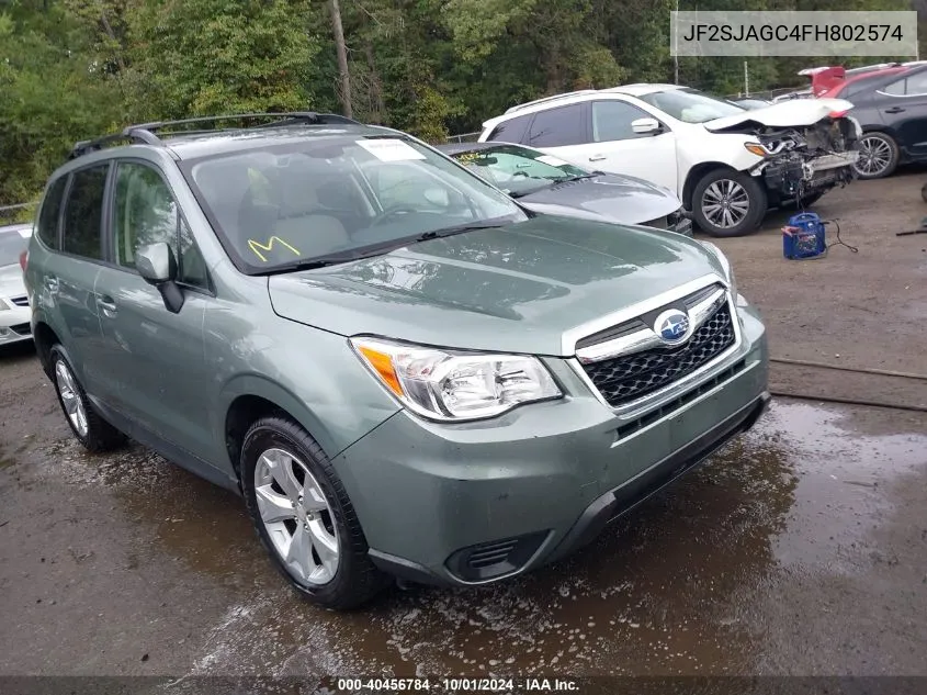 2015 Subaru Forester 2.5I Premium VIN: JF2SJAGC4FH802574 Lot: 40456784