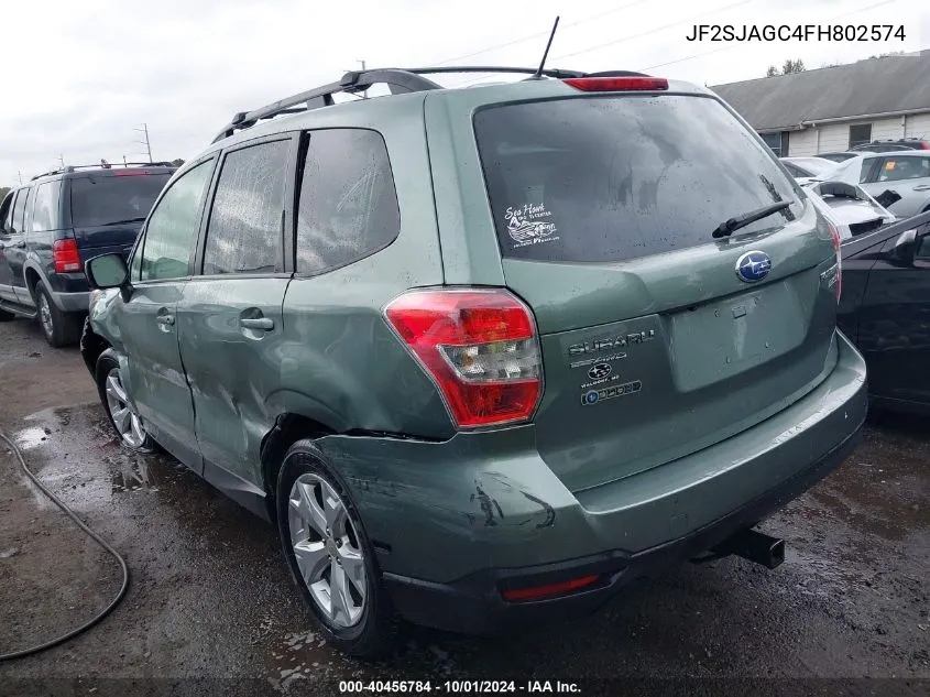 2015 Subaru Forester 2.5I Premium VIN: JF2SJAGC4FH802574 Lot: 40456784