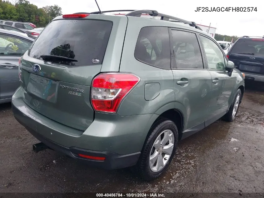 2015 Subaru Forester 2.5I Premium VIN: JF2SJAGC4FH802574 Lot: 40456784