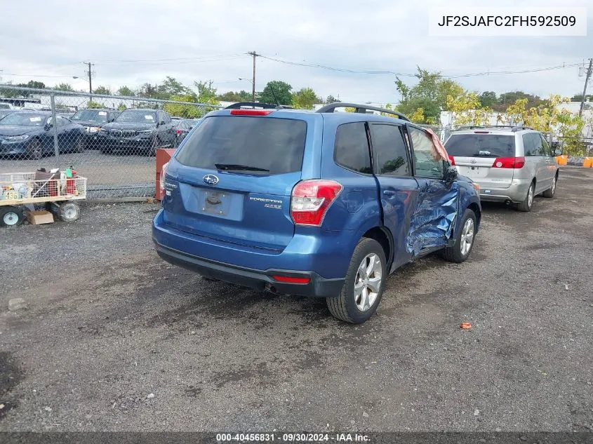 2015 Subaru Forester 2.5I Premium VIN: JF2SJAFC2FH592509 Lot: 40456831