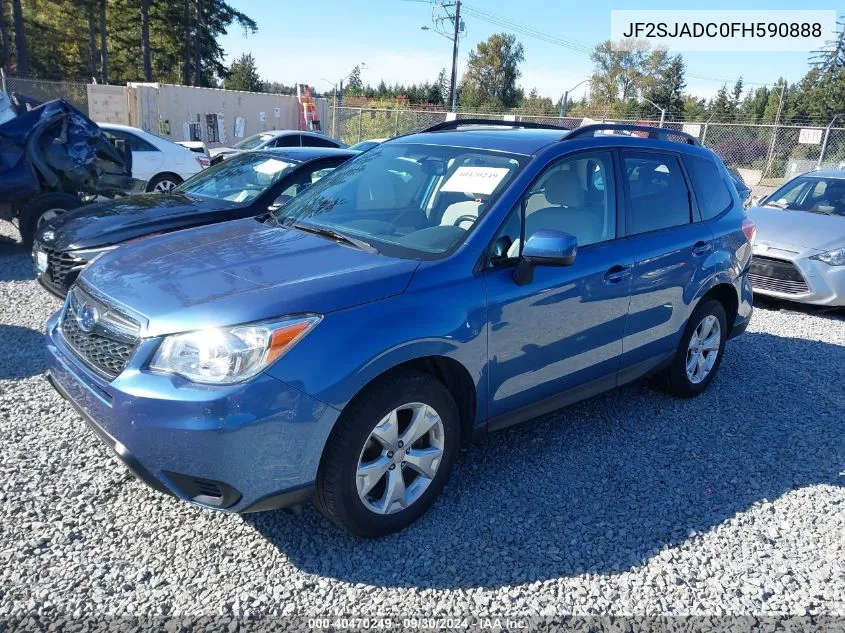 2015 Subaru Forester 2.5I Premium VIN: JF2SJADC0FH590888 Lot: 40470249