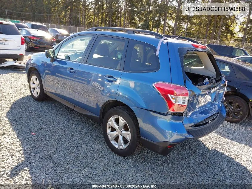 2015 Subaru Forester 2.5I Premium VIN: JF2SJADC0FH590888 Lot: 40470249