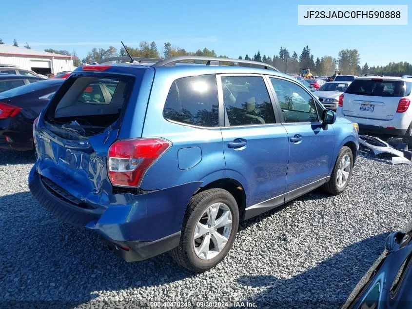 2015 Subaru Forester 2.5I Premium VIN: JF2SJADC0FH590888 Lot: 40470249