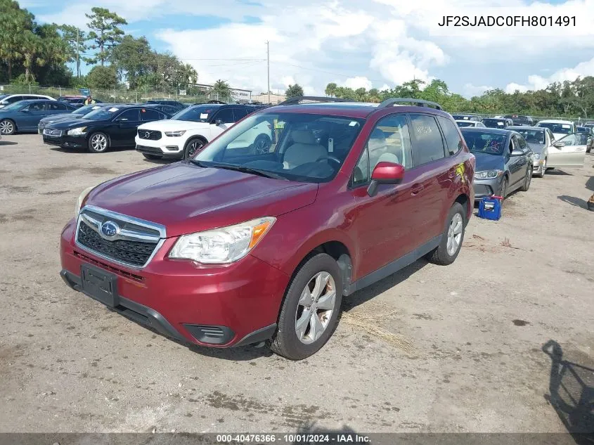 JF2SJADC0FH801491 2015 Subaru Forester 2.5I Premium