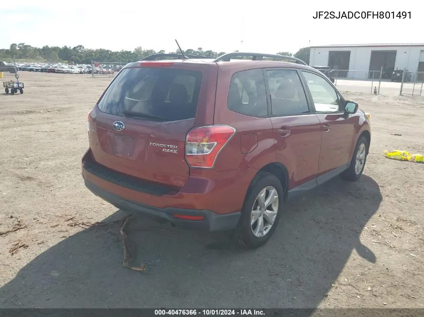 JF2SJADC0FH801491 2015 Subaru Forester 2.5I Premium