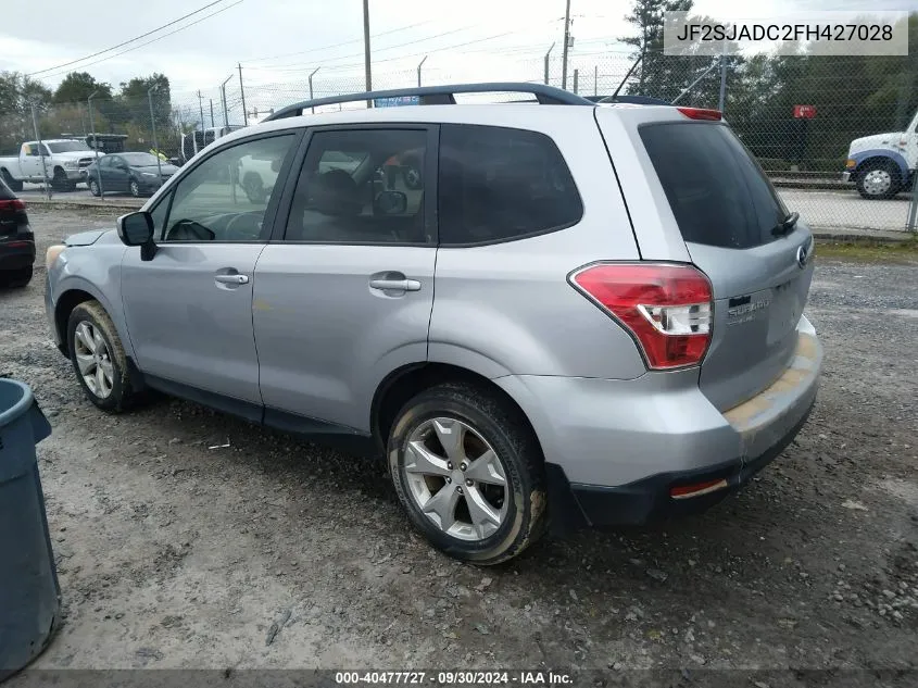 2015 Subaru Forester 2.5I Premium VIN: JF2SJADC2FH427028 Lot: 40477727