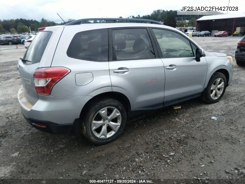 2015 Subaru Forester 2.5I Premium VIN: JF2SJADC2FH427028 Lot: 40477727